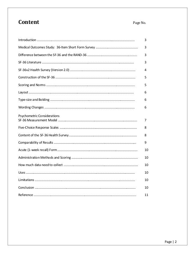 Sf-36 Questionnaire Pdf